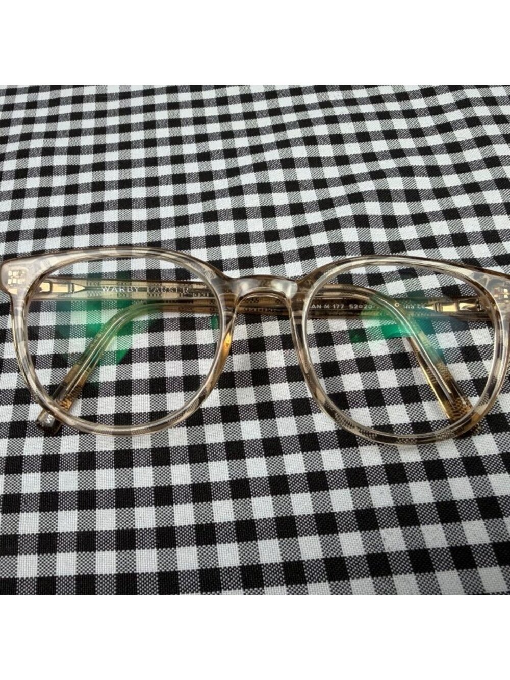 WARBY PARKER “GILLIAN” Beige Crystal Eyeglasses Frame 52-20-145
